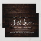 Niets bijzonders, gewoon liefde, rustiek hout, elo kaart (Voorkant / Achterkant)