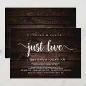 Niets bijzonders, gewoon liefde, rustiek hout, elo kaart (Voorkant / Achterkant)