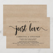 Niets bijzonders, gewoon liefde, rustieke hout, el kaart (Voorkant / Achterkant)