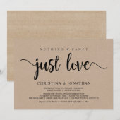 Niets bijzonders, gewoon liefde, rustieke kraft, e kaart (Voorkant / Achterkant)