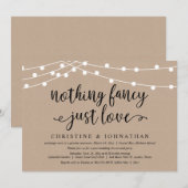 Niets bijzonders, gewoon liefde, rustieke trouwvlu kaart (Voorkant / Achterkant)
