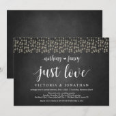 Niets bijzonders, gewoon liefde, snoerlicht, elope kaart (Voorkant / Achterkant)