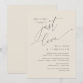 Niets bijzonders, gewoon liefde, trouwen met zijn  kaart (Voorkant / Achterkant)