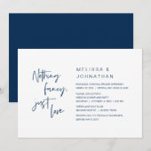 Niets bijzonders, gewoon liefde, trouwfeest kaart (Voorkant / Achterkant)