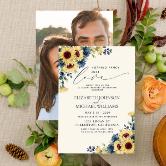 Niets bijzonders gewoon liefde zonnebloem marinebl kaart