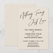 Niets bijzonders, gewoon liefdevolle elegante typo kaart (Voorkant / Achterkant)