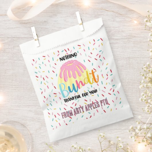 Niets bundt dankbaar voor je taart bedankzakje (Geknipt)
