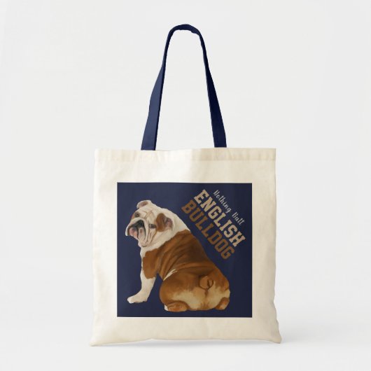 Niets Butt English Bulldog Canvas tas (Voorkant)