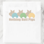 Niets Butt Pigs Rechthoekige Sticker (Tas)