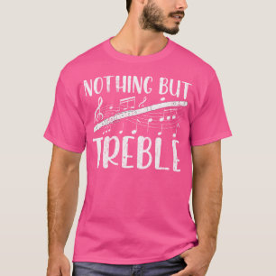 Niets dan driedubbele fluitspeler muziekband fluit t-shirt