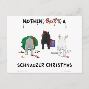 Niets dan een Schnauzer Kerstmis Feestdagenkaart