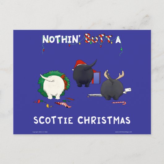 Niets dan een Scottie kerst Feestdagenkaart (Voorkant)