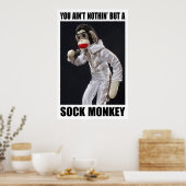 Niets dan een Sock Monkey-Poster Poster (Keuken)