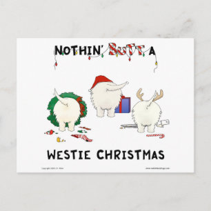 Niets dan een Westie Kerstmis Feestdagenkaart