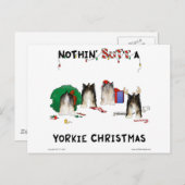 Niets dan een Yorkie kerst Feestdagenkaart (Voorkant / Achterkant)