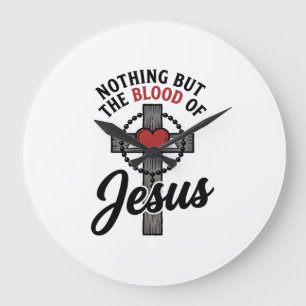 Niets Dan Het Bloed Van Jezus Vintage Kruis Shirt Grote Klok