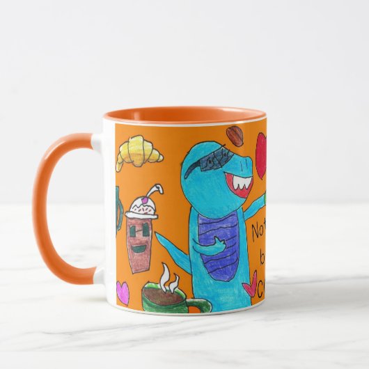Niets dan koffie - Dragon & Dinosaur Coffee Mok (Links)