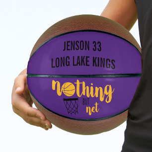Niets dan Net Paarse en Goud Persoonlijk Basketbal