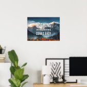 Niets dat het waard is om gemakkelijk te zijn poster (Thuiskantoor)