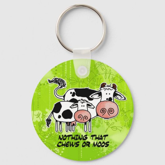 niets dat kauwt of moos sleutelhanger (Voorkant)