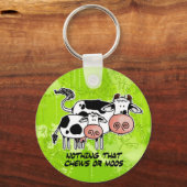 niets dat kauwt of moos sleutelhanger (Voorkant)