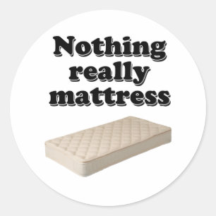 niets echt matras ronde sticker