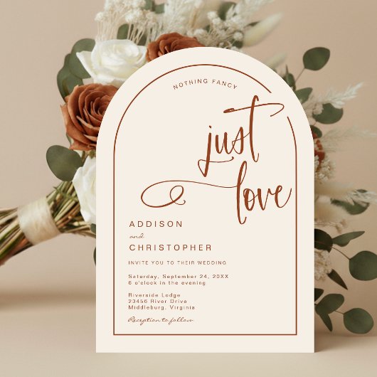 Niets Fancy Alleen Liefde Handgeschreven Script We Kaart
