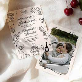 Niets Fancy Alleen Liefde Quirky & Whimsical Weddi Kaart