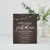 Niets Fancy Cheap Rustic Wedding Invitations (Staand voorkant)
