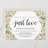 niets fancy, Elopement Reception Kaart (Voorkant / Achterkant)