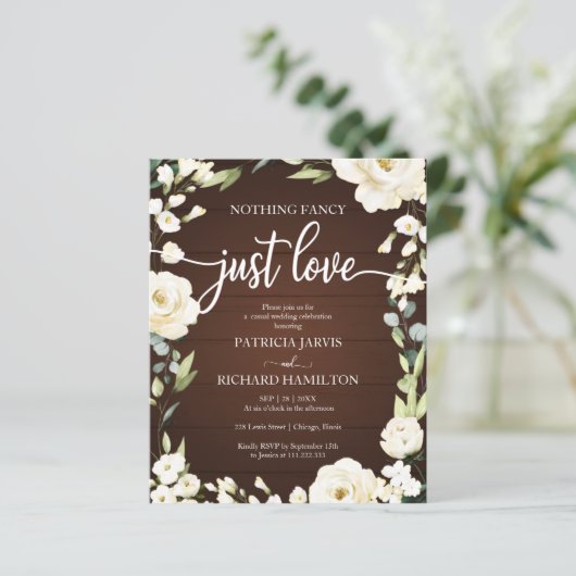 Niets Fancy Floral Cheap Weddenschap (Staand voorkant)