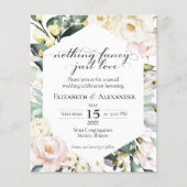Niets fancy, gewoon houden van Boho Wedding Invita (Voorkant)
