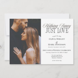 Niets fancy, gewoon lief Huwelijksreceptie Kaart