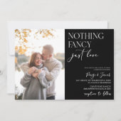 Niets Fancy Gewoon Liefde Afbeelding Casual bruilo Kaart (Voorkant)