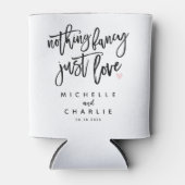 Niets Fancy gewoon liefde Blikjeskoeler (Voorkant)