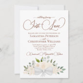 Niets Fancy Gewoon Liefde Blush Peach Bloemenbruil Kaart (Voorkant)