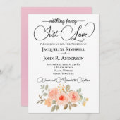 Niets Fancy Gewoon Liefde Bord Perzik Roos Kaart (Voorkant / Achterkant)