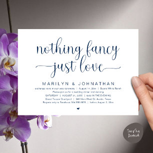Niets Fancy, gewoon liefde, bruiloft Dancing Kaart