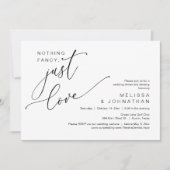 Niets Fancy, gewoon liefde, bruiloft Dancing Kaart (Voorkant)