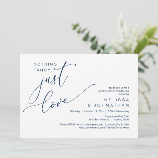 Niets Fancy, gewoon liefde, bruiloft Dancing Kaart (Staand voorkant)