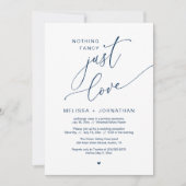 Niets Fancy, gewoon liefde, bruiloft receptie part Kaart (Voorkant)
