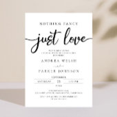 Niets Fancy gewoon Liefde Casual bruiloft Kaart