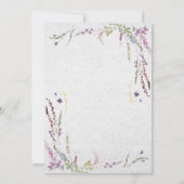 Niets Fancy gewoon Liefde Floral Casual bruiloft Kaart (Achterkant)