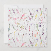 Niets Fancy gewoon Liefde Floral Casual bruiloft Kaart (Achterkant)