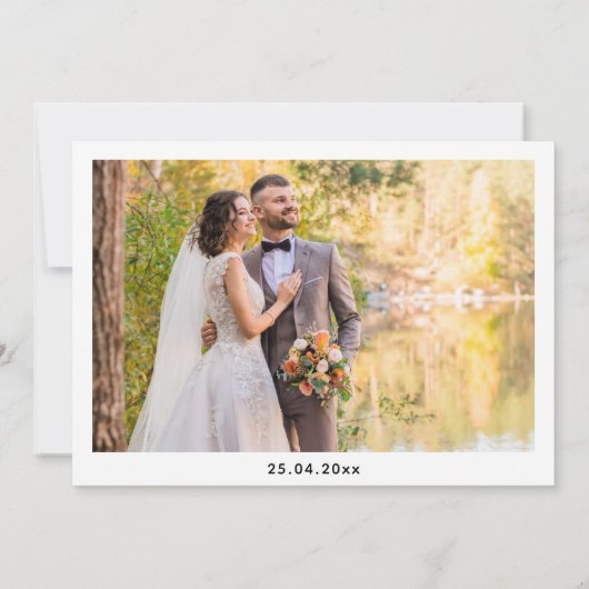 Niets Fancy Gewoon Liefde Foto Elopement Aankondiging (Achterkant)