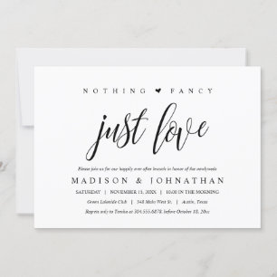 Niets Fancy, gewoon liefde gelukkig ooit na de bru Kaart