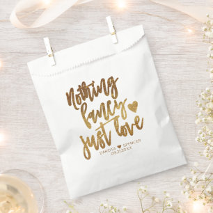 Niets Fancy gewoon liefde Gold Heart Micro Weddi Bedankzakje