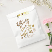 Niets Fancy gewoon liefde | Gold Heart Micro Weddi Bedankzakje (Gezegeld)