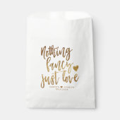 Niets Fancy gewoon liefde | Gold Heart Micro Weddi Bedankzakje (Voorkant)
