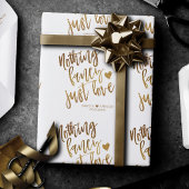 Niets Fancy gewoon liefde | Gold Heart Micro Weddi Cadeaupapier